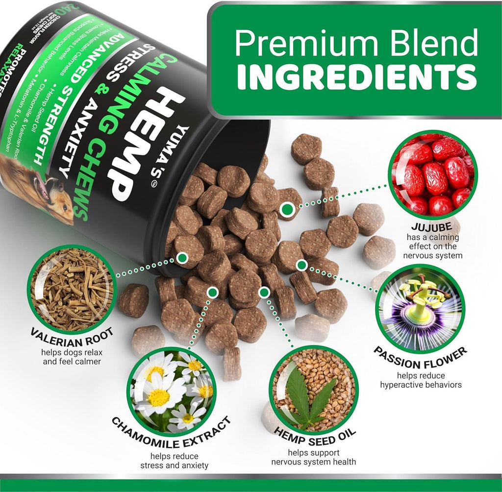 Hemp Calming Chews for Dogs 240 Count Melatonin Chamomile – photo 3 of 6