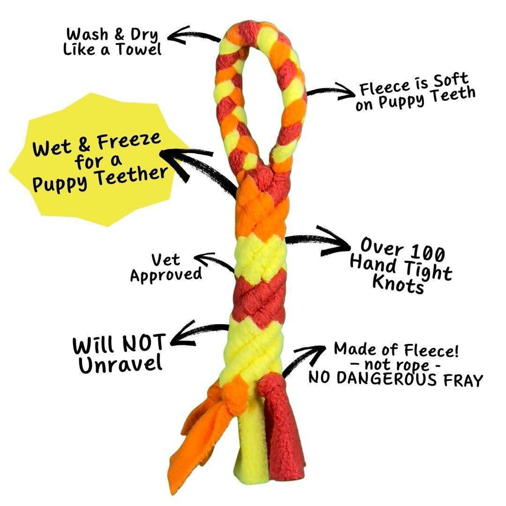 Interactive Fleece Tug Toy for Dogs Orange – photo 2 of 9