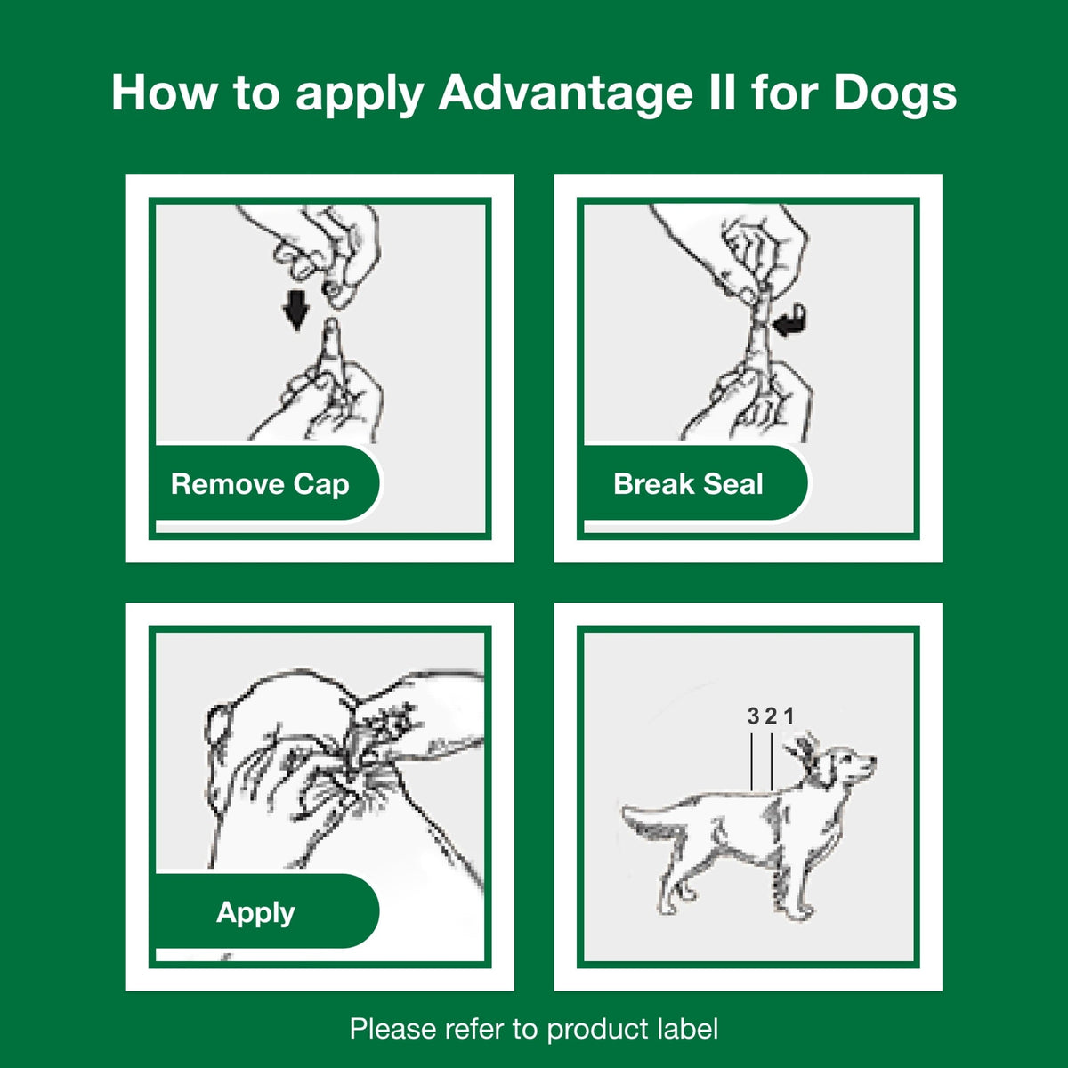 Vet-Recommended Flea Prevention for XL Dogs 55 Lbs 6-Monthly Treatment, side view