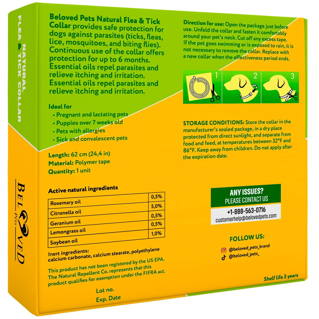 Flea and Tick Collar for Dogs 6-Month Essential Oil Repellent – photo 2 of 8