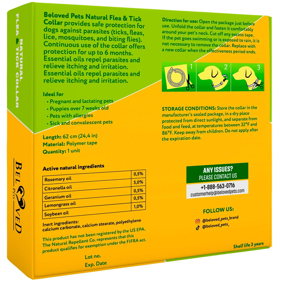 Flea and Tick Collar for Dogs 6-Month Essential Oil Repellent – photo 2 of 8