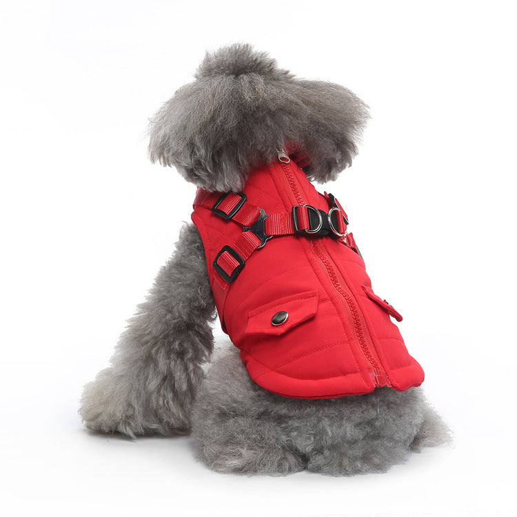 Zip-Up Dog Jacket - Warm Polyester Winter Coat for Dogs - image 2
