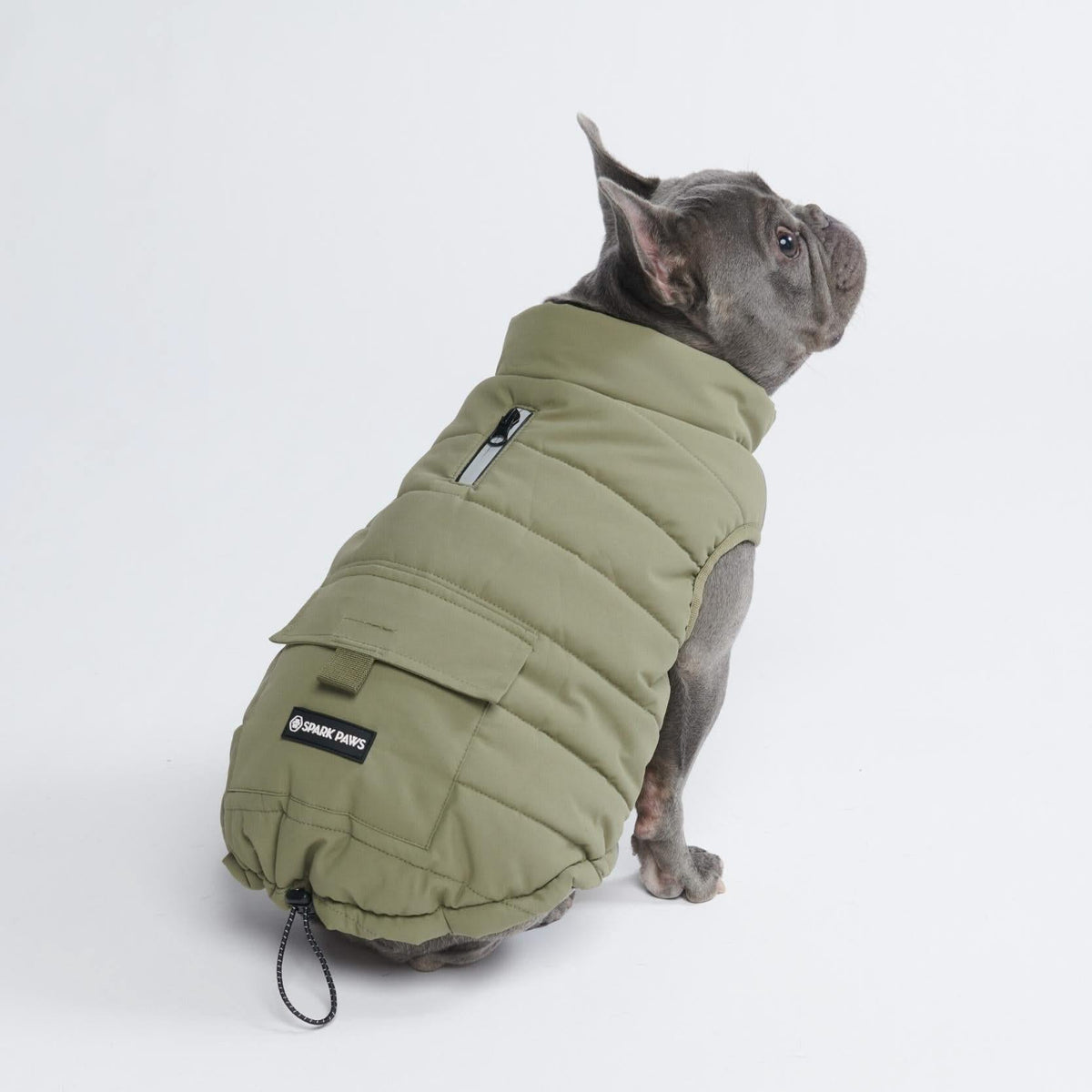 WarmShield Water-Resistant Dog Jacket – Olive – alternate view 4