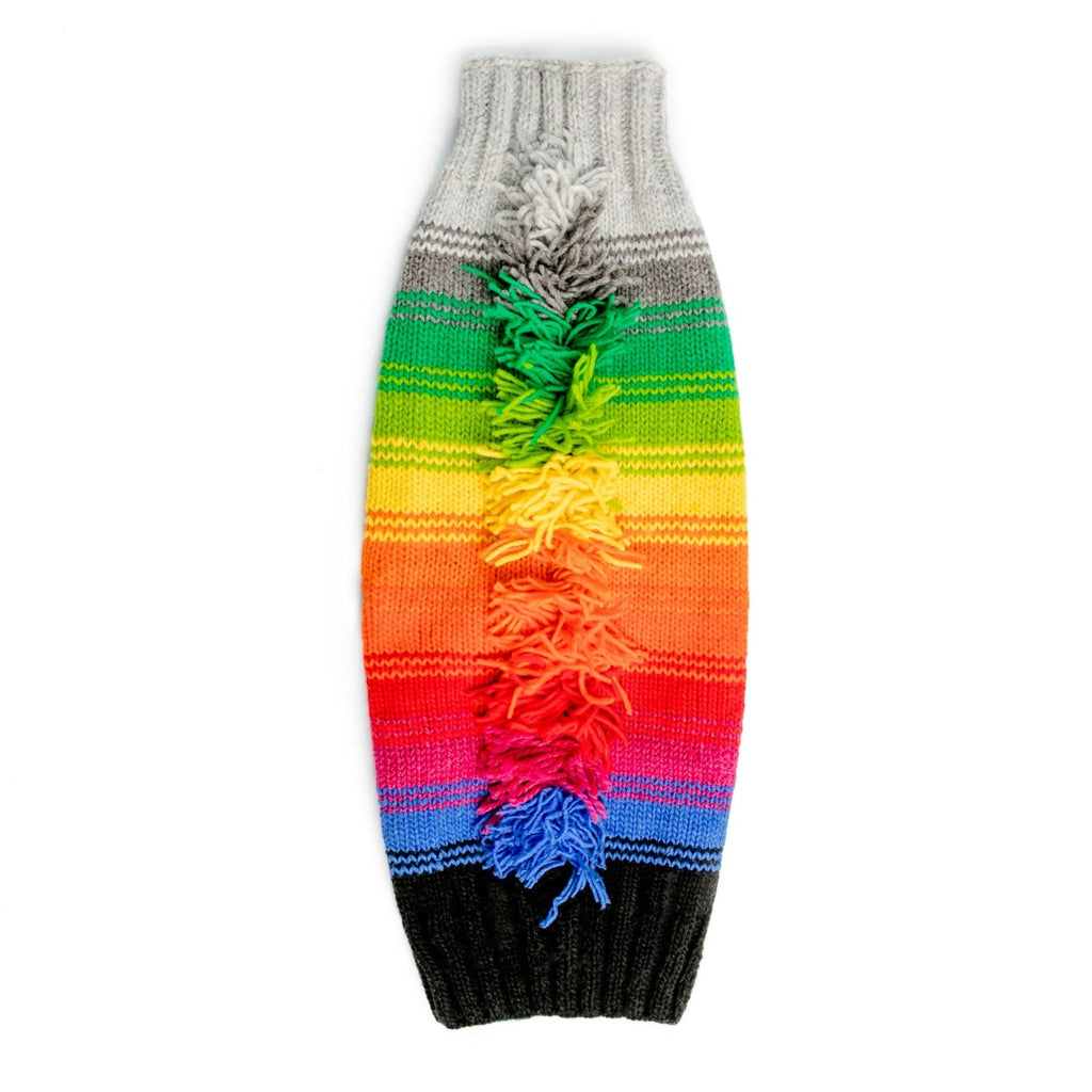 Rainbow Mohawk Dog Sweater Colorful Hand Knit – photo 4 of 5