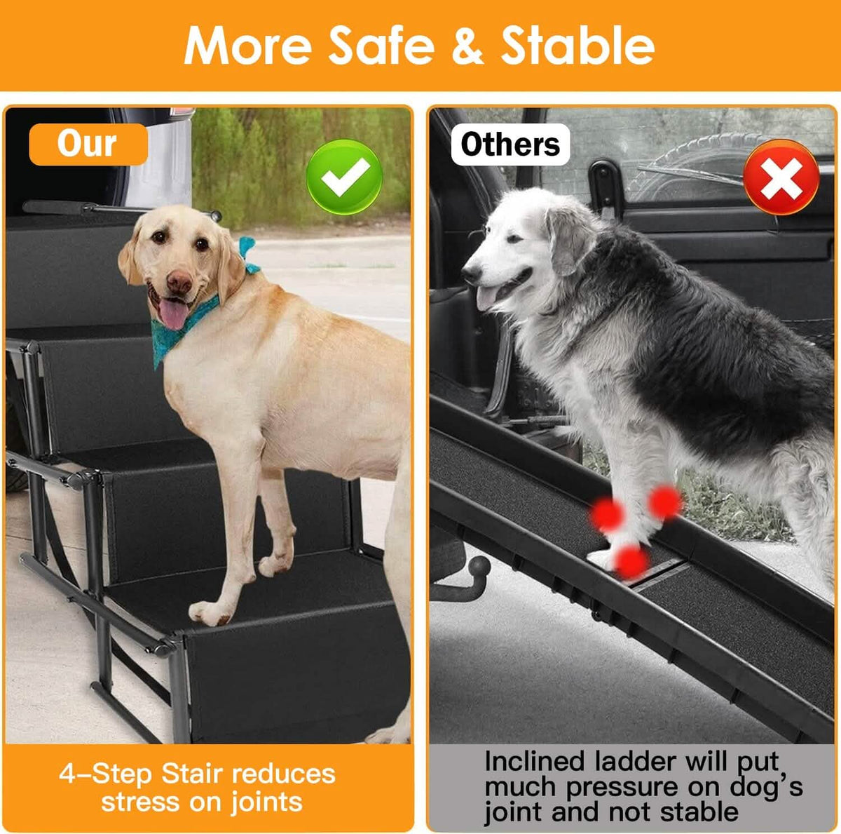 Foldable Dog Ramp 4-Step Collapsible Non-Slip Stairs – photo 6 of 14