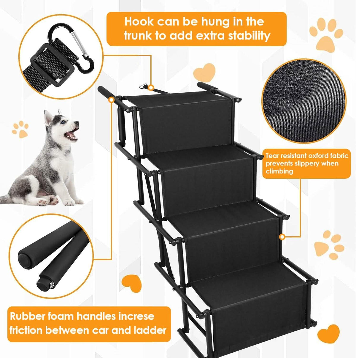 Foldable Dog Ramp 4-Step Collapsible Non-Slip Stairs – photo 9 of 14