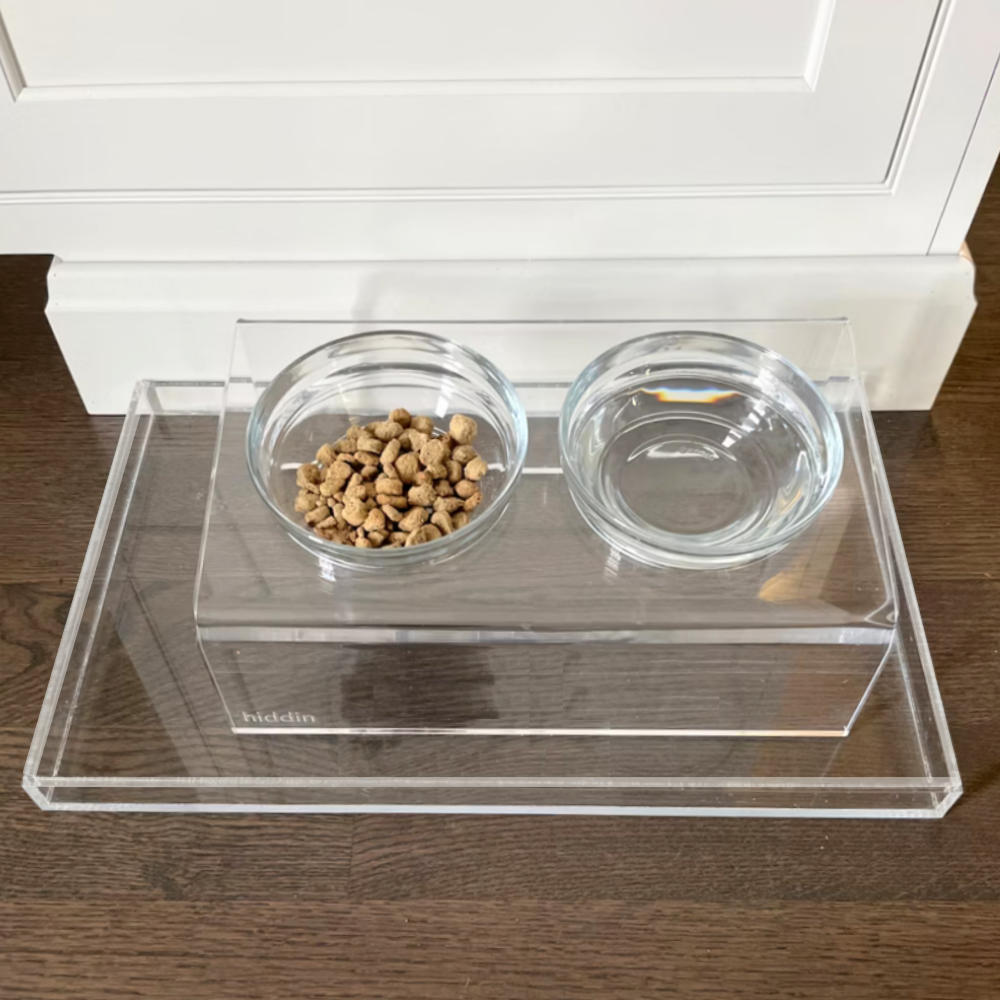 Hiddin Small Glass Bowl Feeder – Lucite Stand – alternate view 18