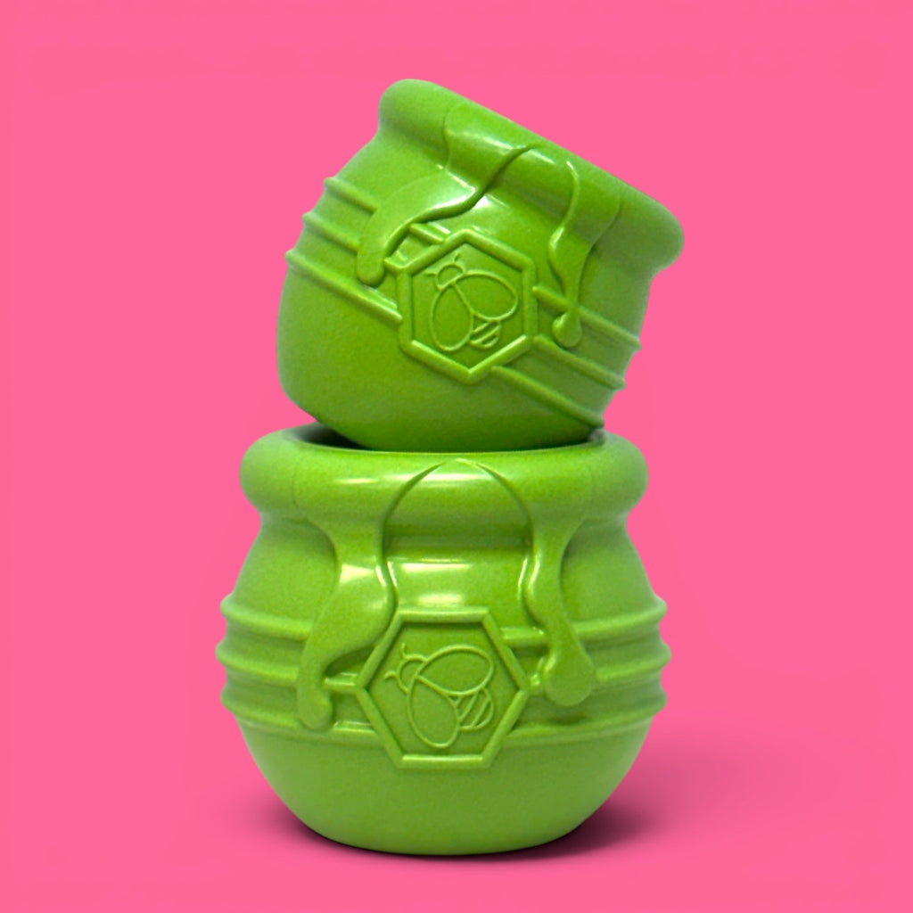 SodaPup Honey Pot eCup apple green rubber treat dispenser – photo 3 of 9