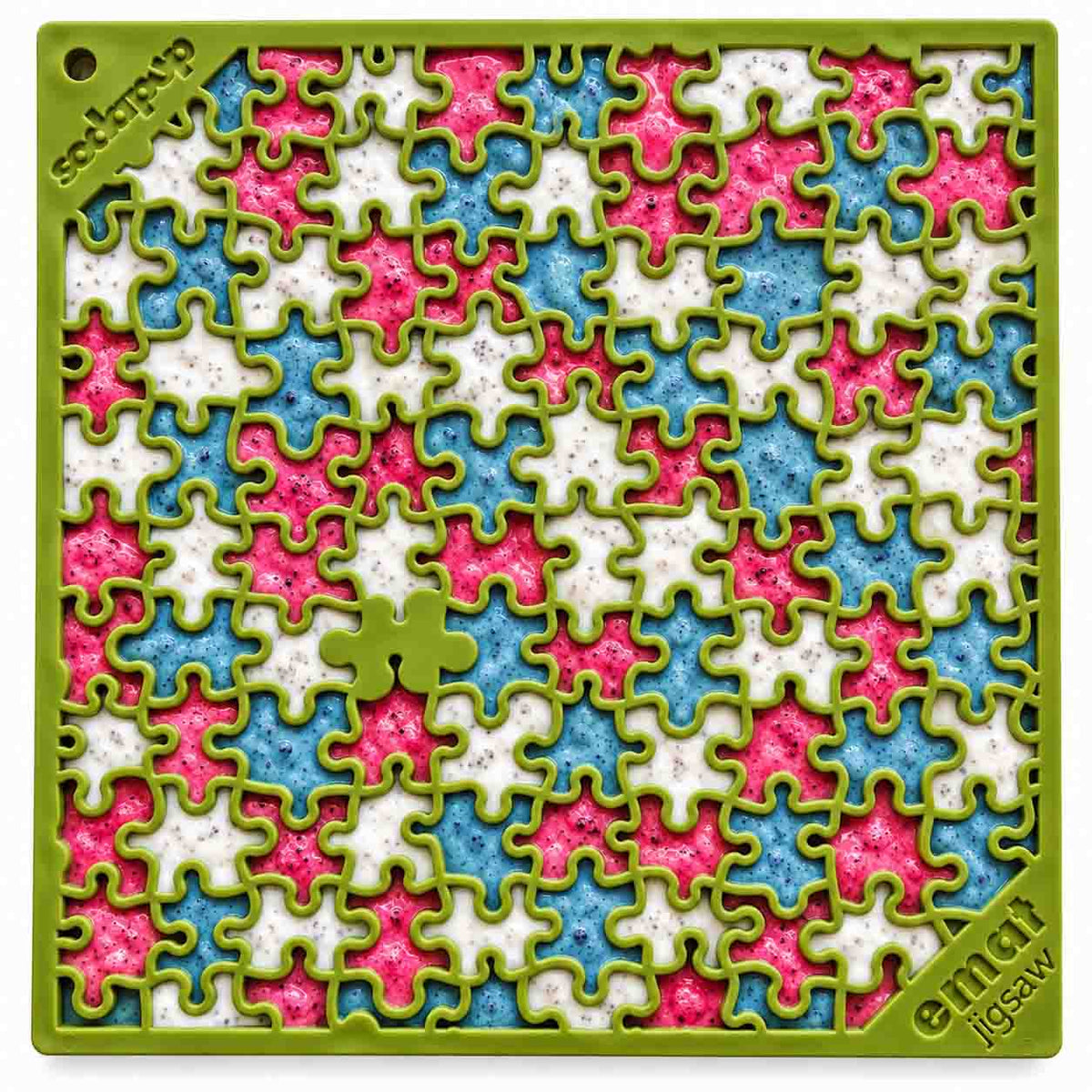 Jigsaw Puzzle Enrichment Lick Mat – Anxiety Relief, USA Made – alternate view 2