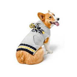 Gray Snowflake Pom Pom Hoodie Dog Sweater – photo 1 of 1