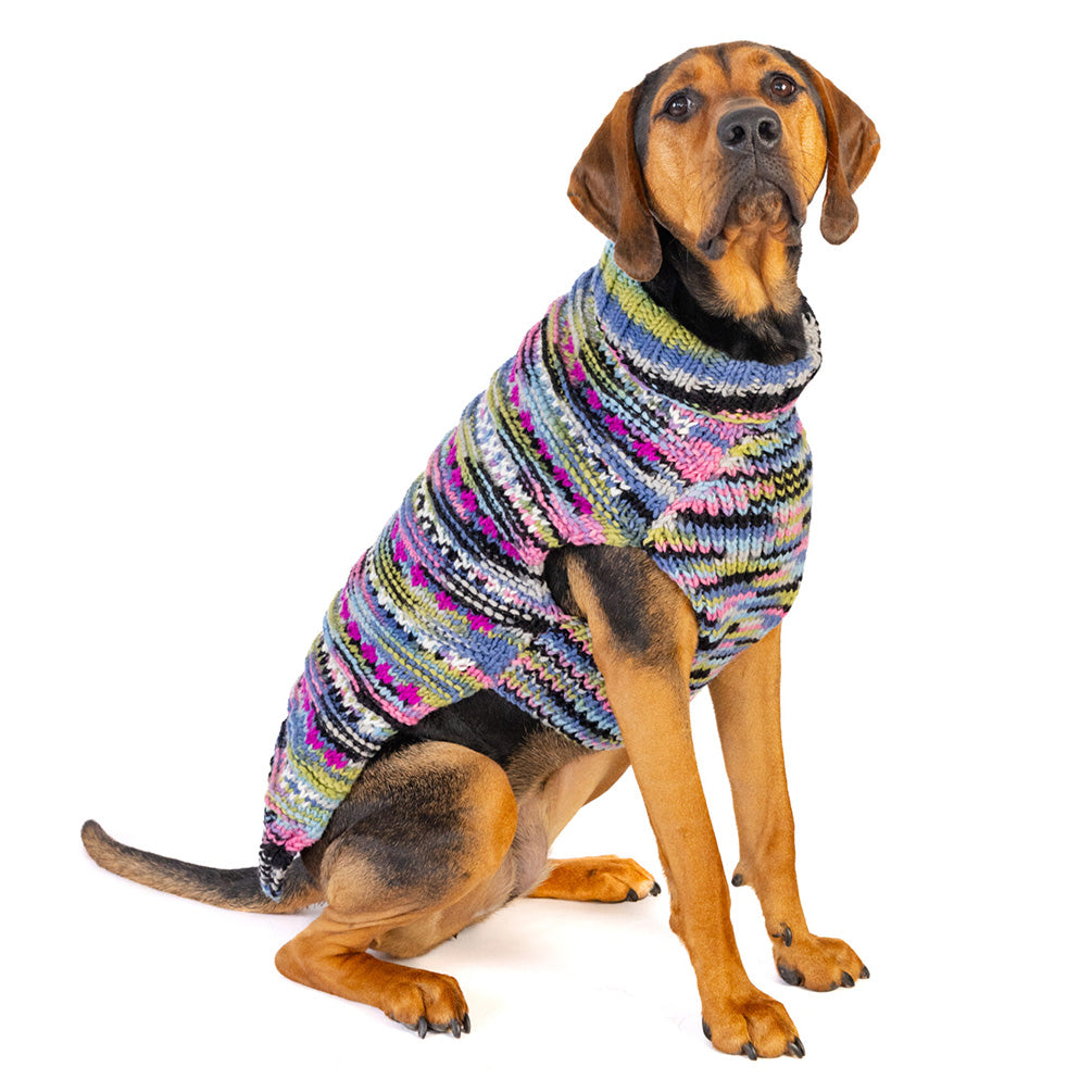 Purple Woodstock Dog Sweater Hand Knit Wool and Alpaca – photo 5 of 9