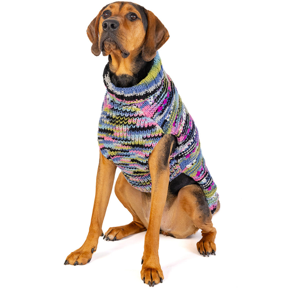 Purple Woodstock Dog Sweater Hand Knit Wool and Alpaca – photo 2 of 9