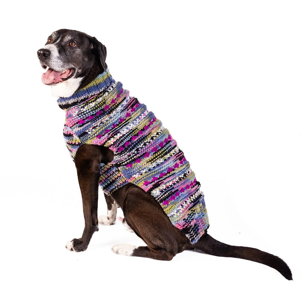 Purple Woodstock Dog Sweater Hand Knit Wool and Alpaca – photo 4 of 9