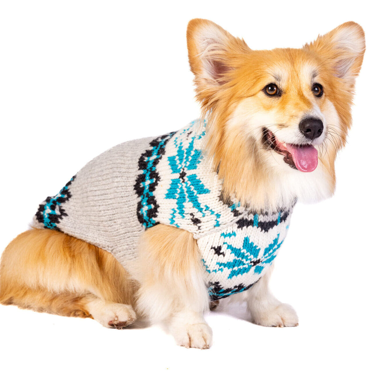 Frost Dog Sweater 100 Percent Wool Arctic Blues – photo 2 of 4