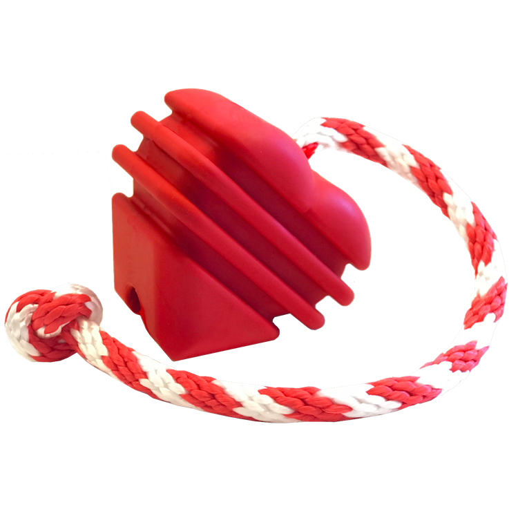 SodaPup Heart on a String red rubber tug dog toy – photo 1 of 10