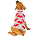 Red Hearts Dog Sweater Natural Grey with Red Hearts – photo 1 of 5