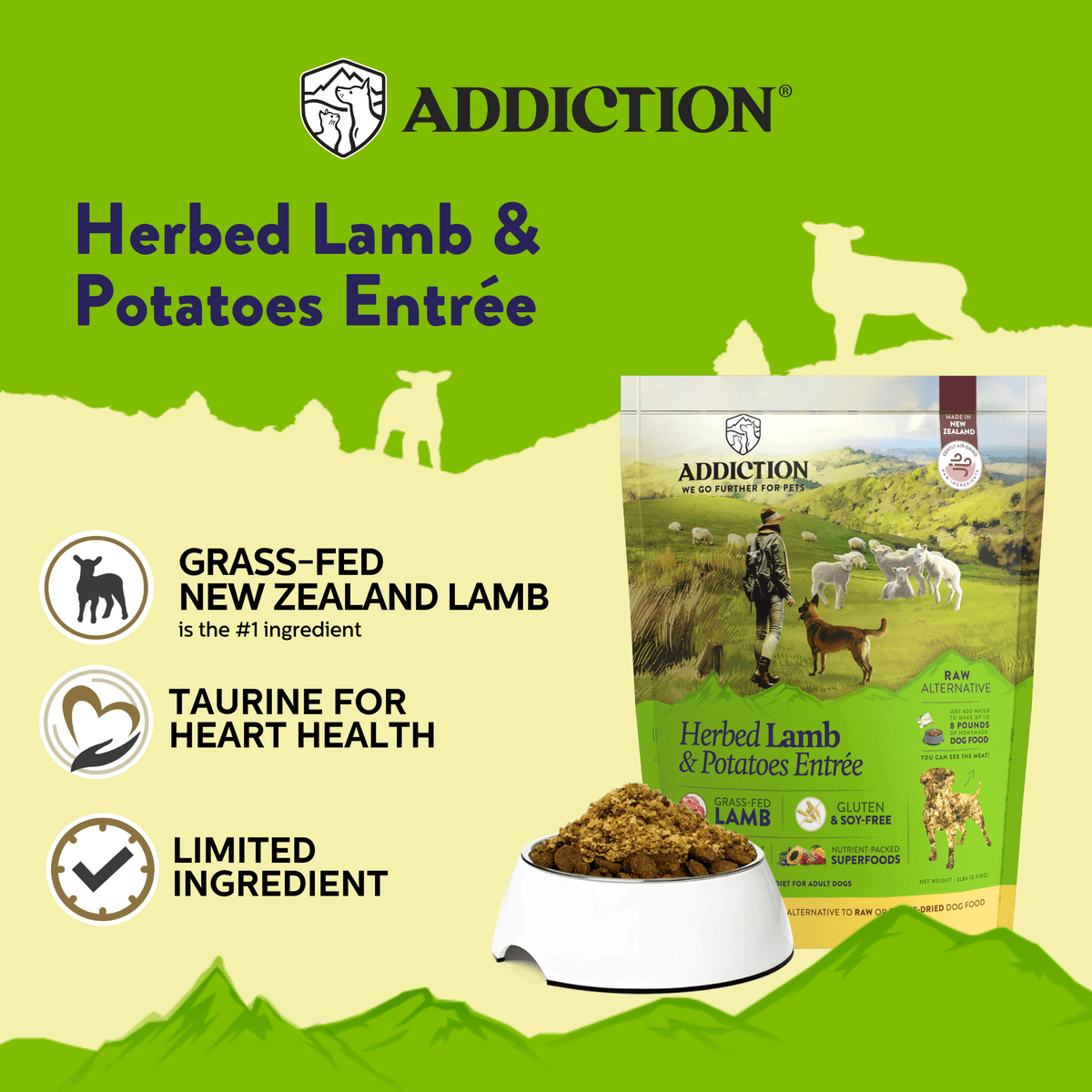 Herbed Lamb & Potatoes Air-Dried Dog Food – alternate view 2