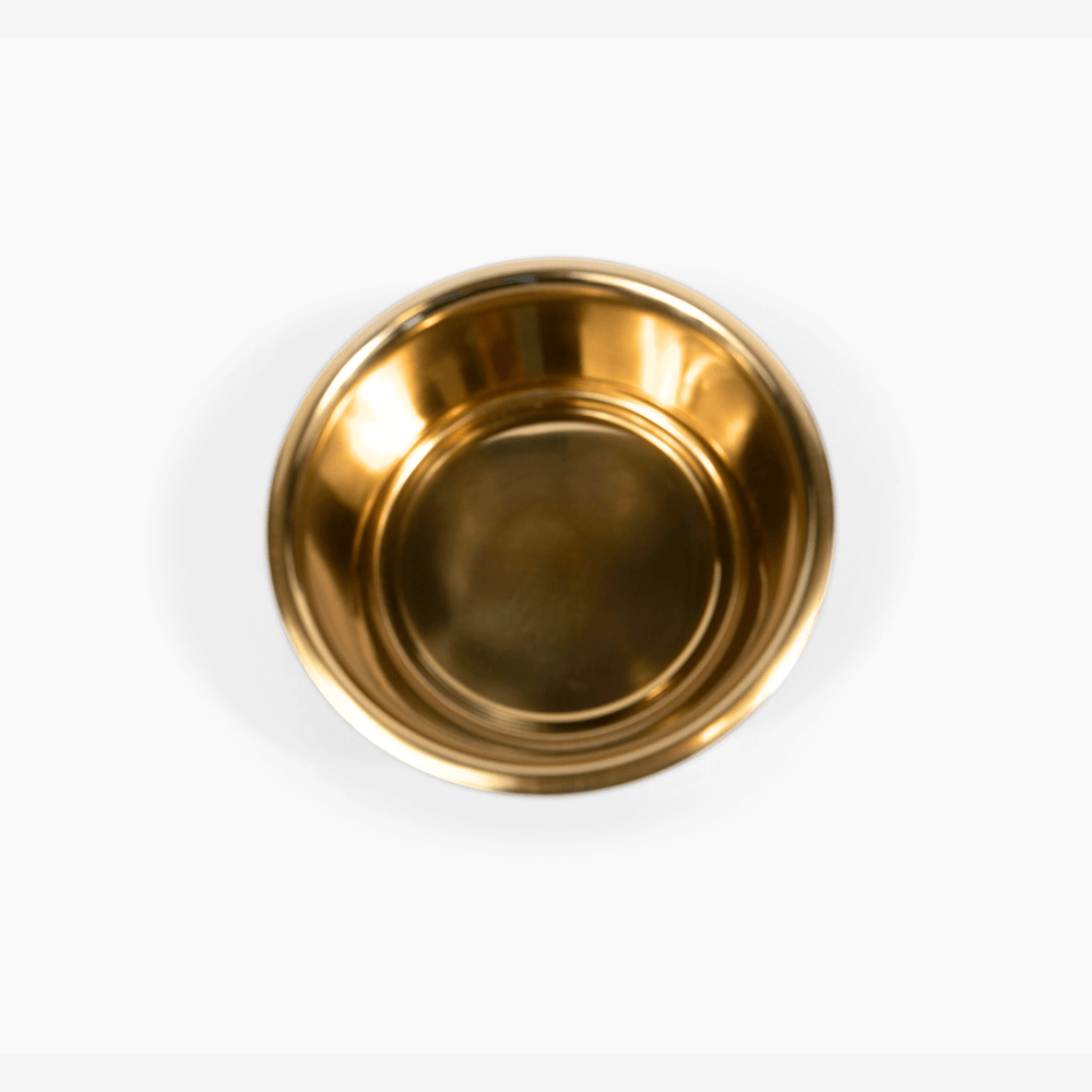 Hiddin Small Gold Feeder – Lucite Stand with Stainless Steel Bowls – alternate view 8