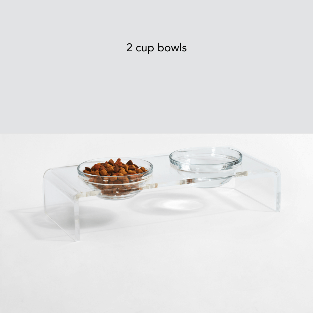 Hiddin Small Glass Bowl Feeder – Lucite Stand – alternate view 5