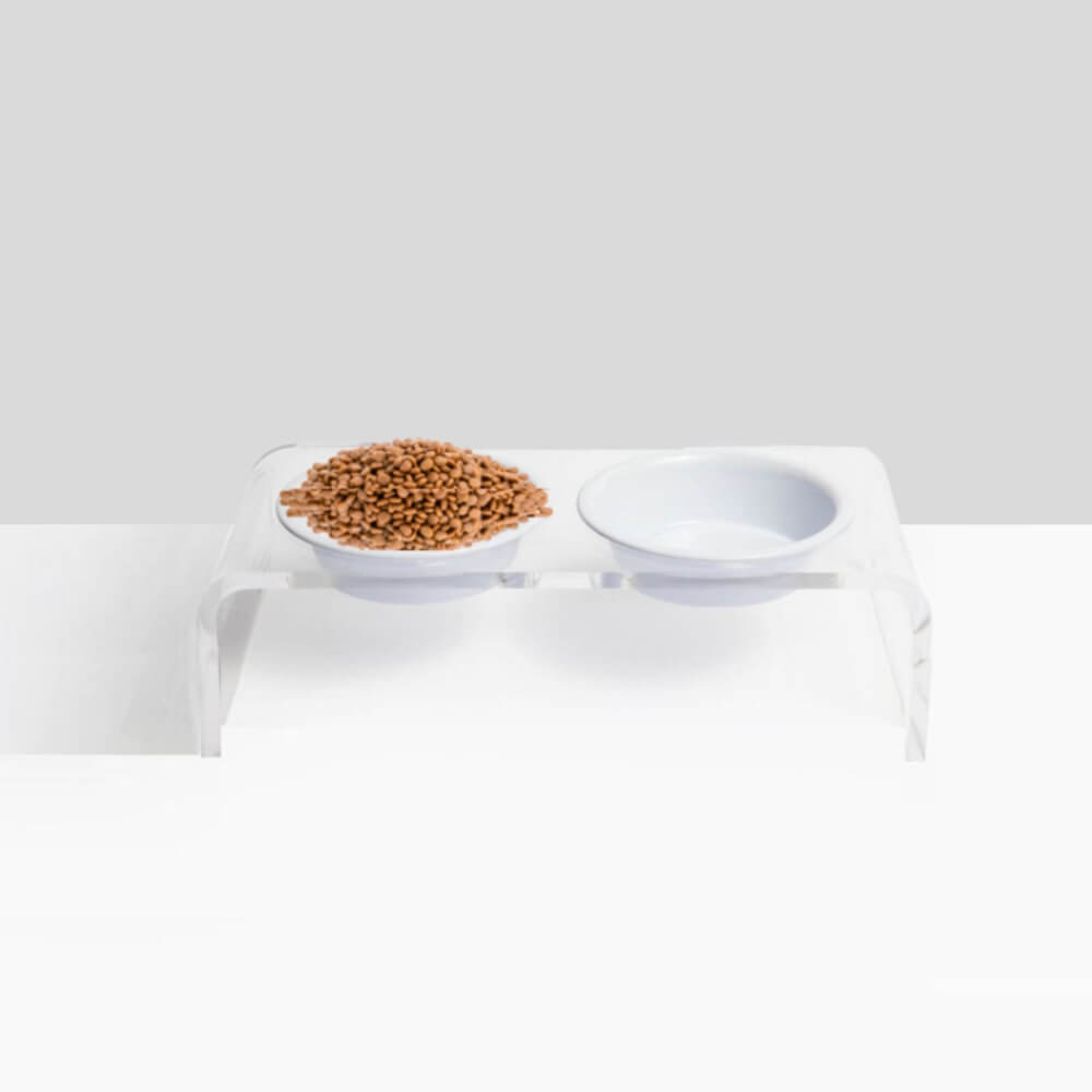 Hiddin Small Acrylic Feeder with Stainless Steel Bowls – 1.5 or 3.5 Cup – alternate view 7