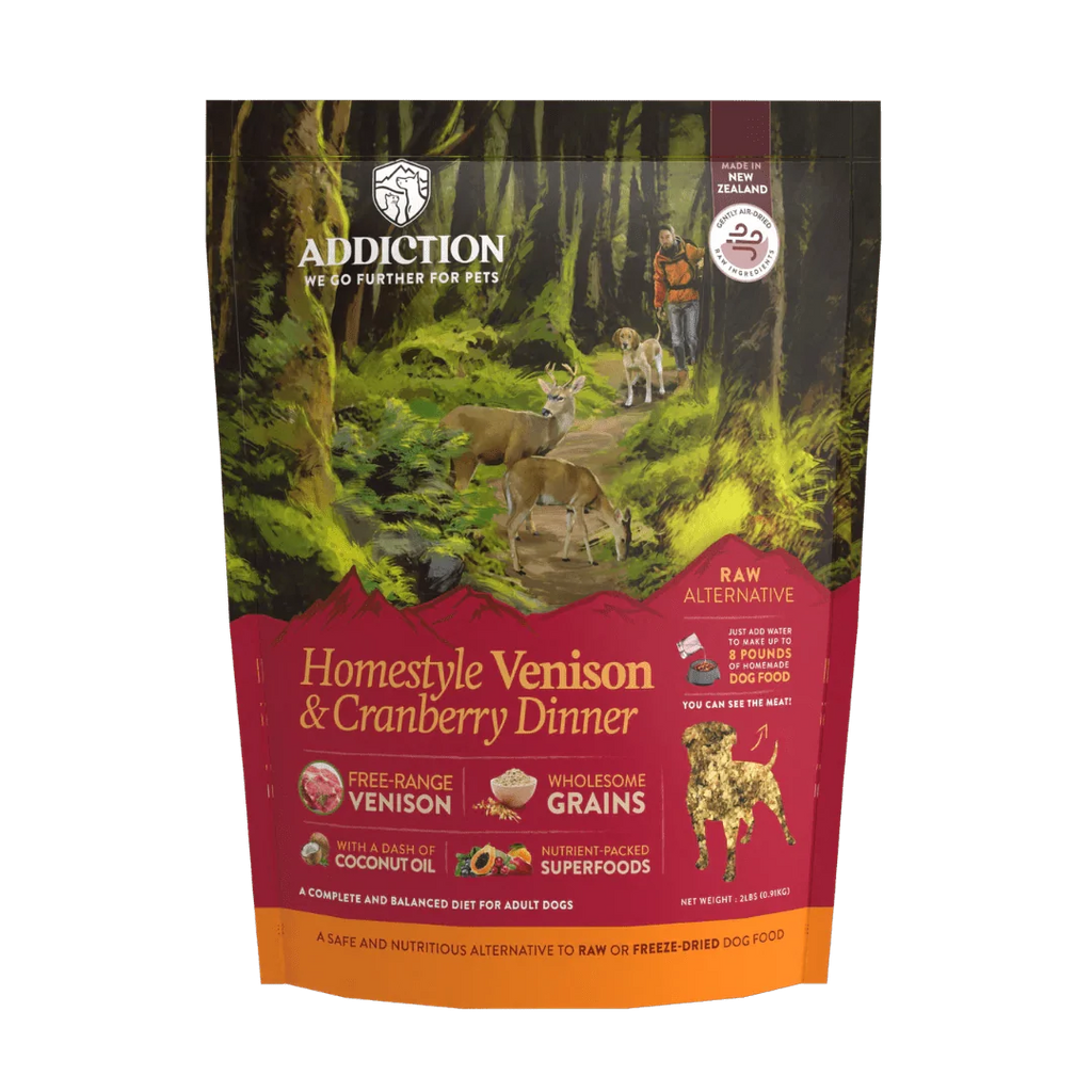 Homestyle Venison & Cranberry Dinner Air-Dried Dog Food – front view