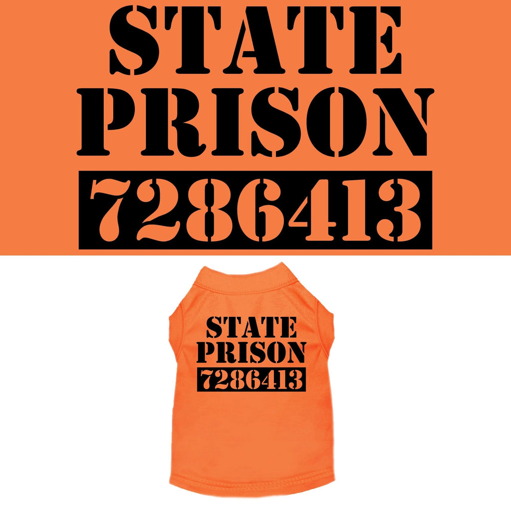 "Inmate" Halloween Dog Shirt – Costume Print – front view