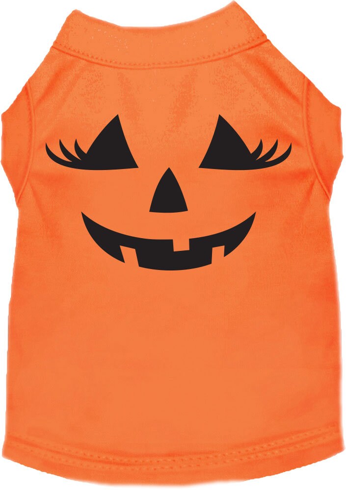 "Pumpkin Face Her" Halloween Dog Shirt – front view