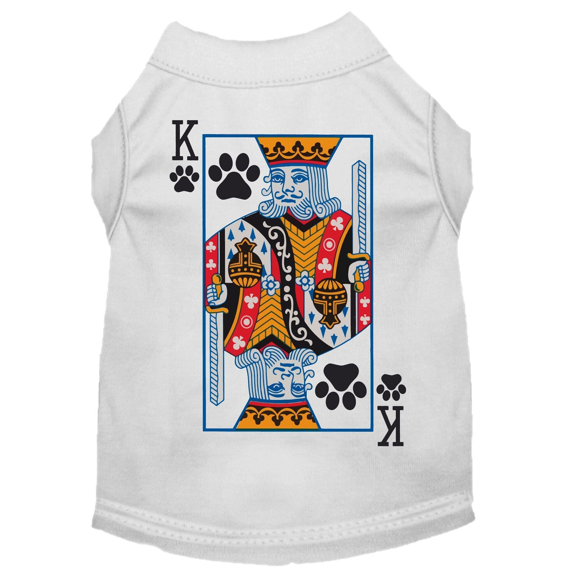 "King of Clubs" Halloween Dog Shirt – front view