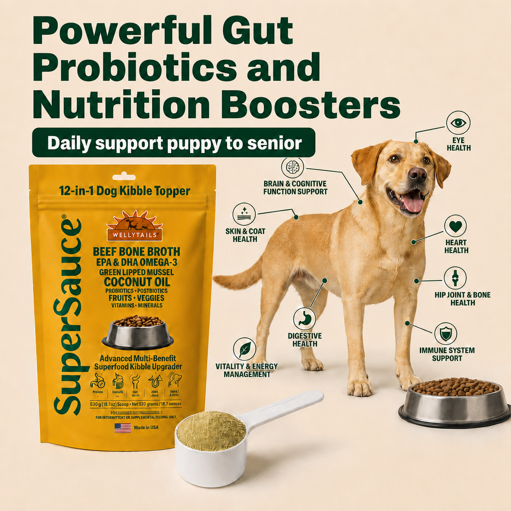 SuperSauce 12-In-1 Multifunctional Probiotic Kibble Topper Powder for Dogs — 60 Scoops, 12.7 oz. (360g) – alternate view 2