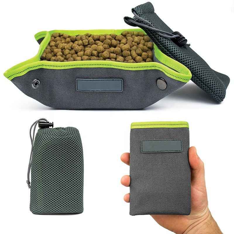 Snagva Folding Dog Feeder Bowl – 350ml Portable Travel Bowl – front view