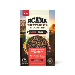 Acana Adult Grain Free Butcher's Favorites Beef and Liver Dog Food – front view