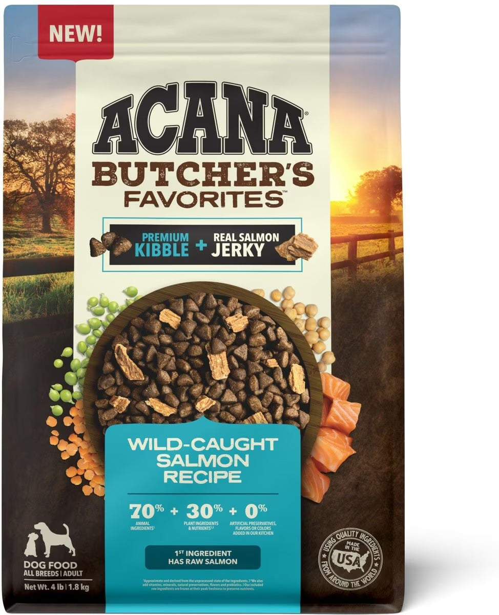 Acana Adult Grain Free Butcher's Favorites Salmon Dog Food – front view