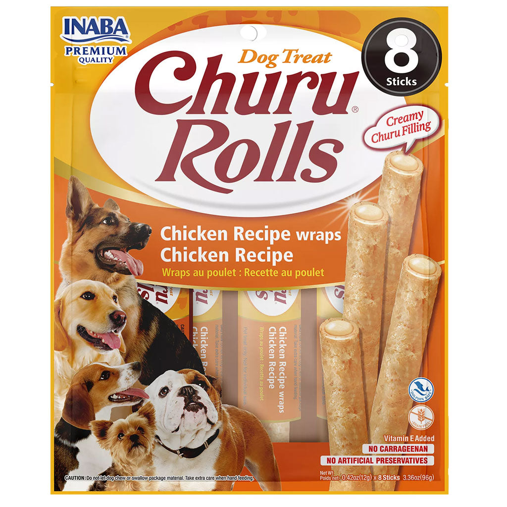 Inaba Churu Rolls Chicken Recipe Wraps Dog Treats – photo 1 of 6