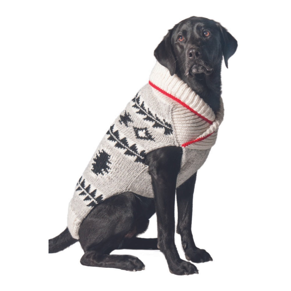 Jackson Dog Sweater Shawl Collar in Grey Black and White – photo 1 of 9