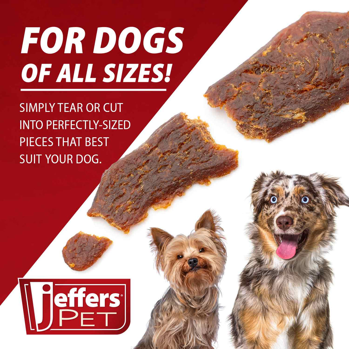 Jeffers high protein chicken jerky dog treats 24 oz, grain-free natural treats label