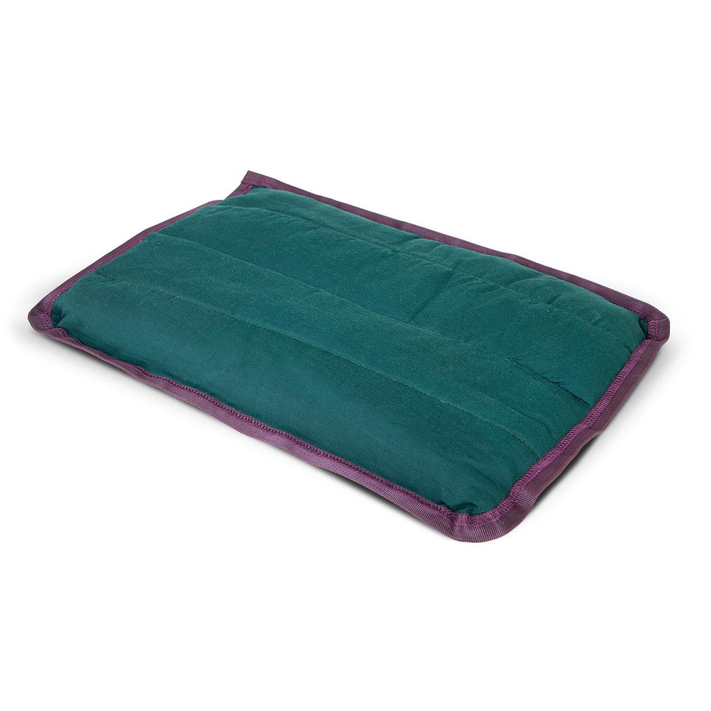 Jeffers Comfort washable dog pillow bed with wine-colored trim
