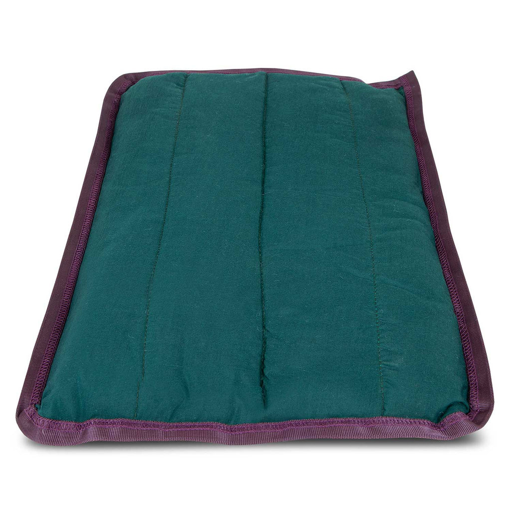Jeffers Comfort washable dog pillow bed with wine-colored trim