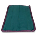 Jeffers Comfort washable dog pillow bed with wine-colored trim