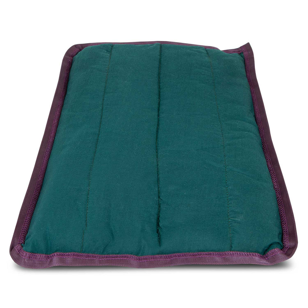 Jeffers Comfort washable dog pillow bed with wine-colored trim