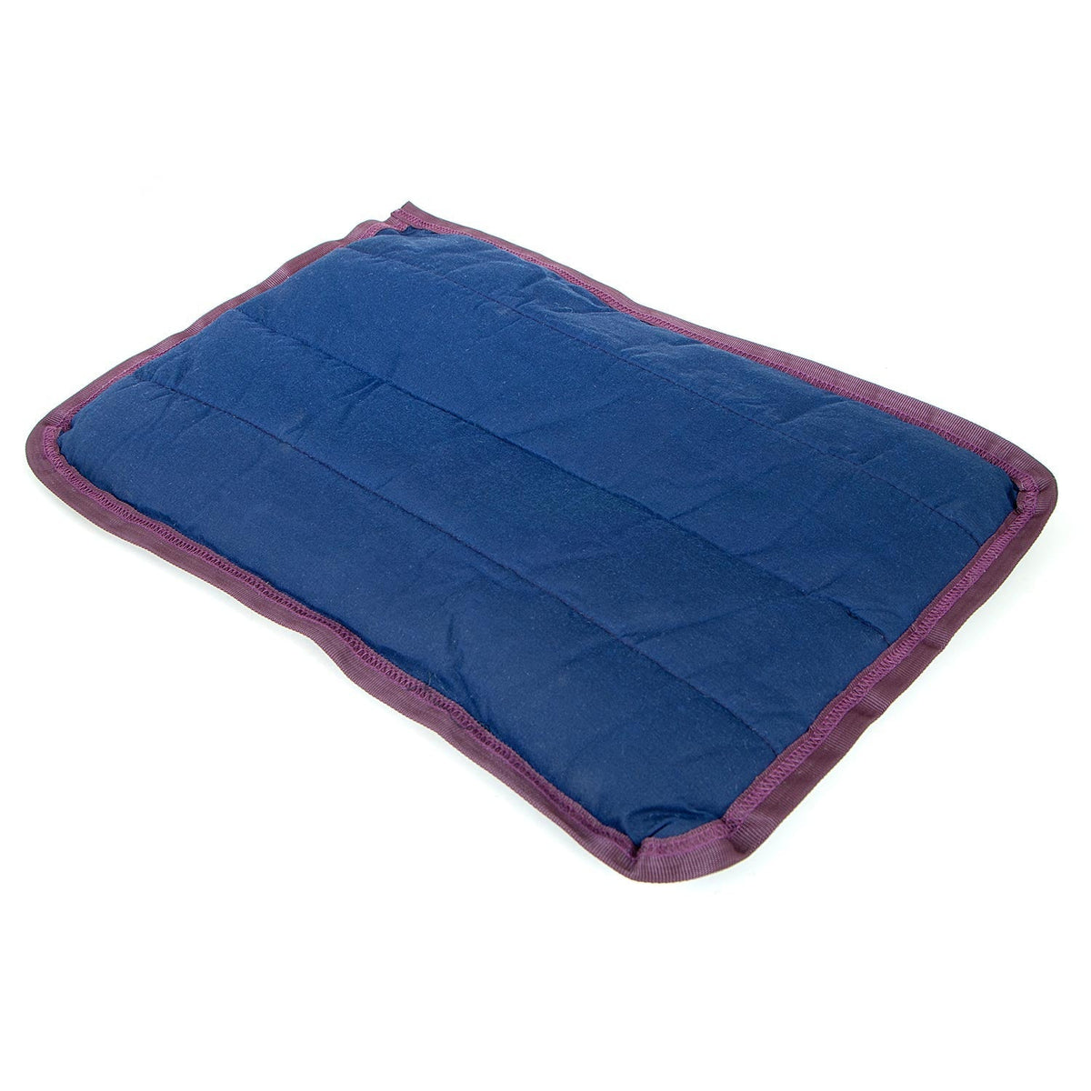 Jeffers Comfort washable dog pillow bed with wine-colored trim