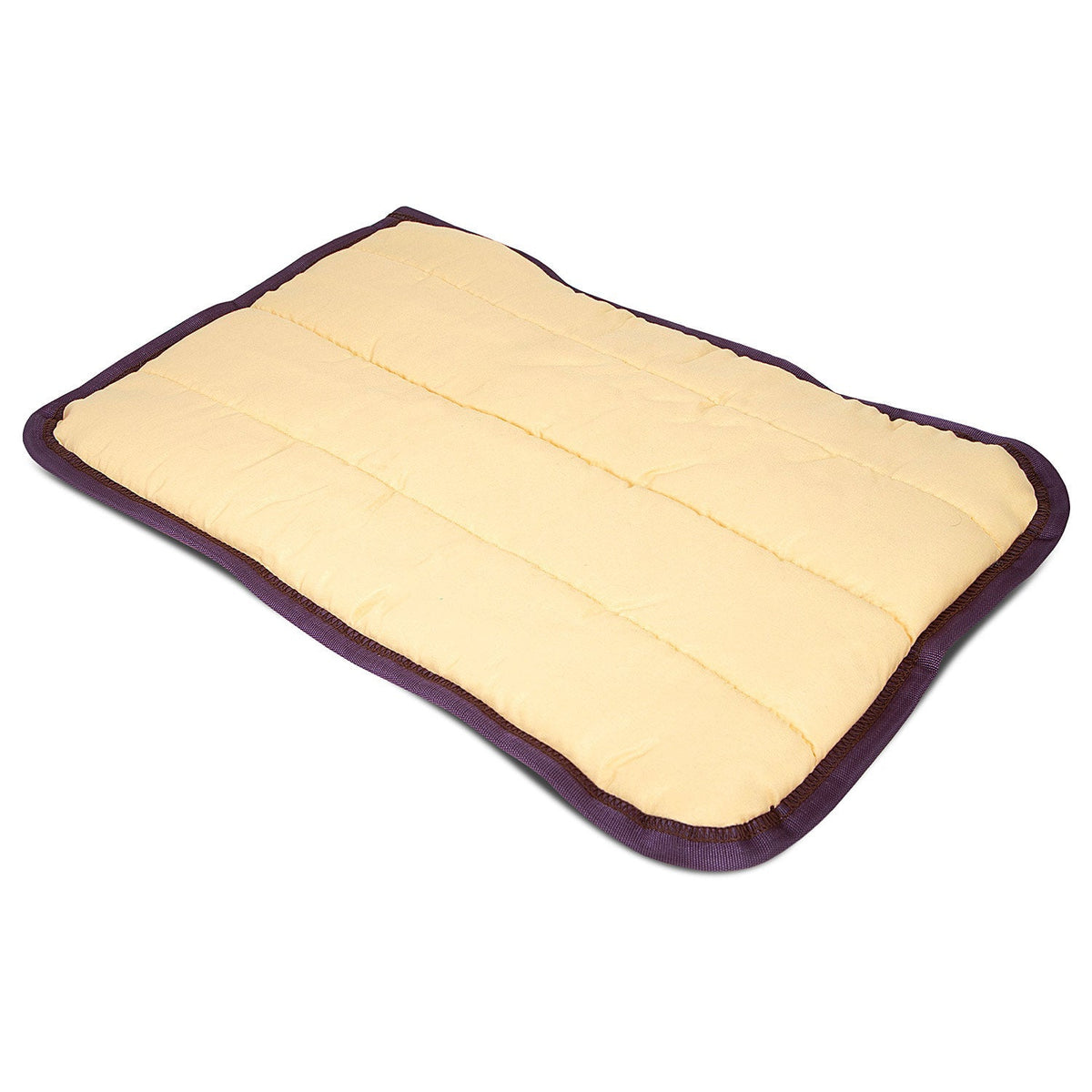 Jeffers Comfort washable dog pillow bed with wine-colored trim