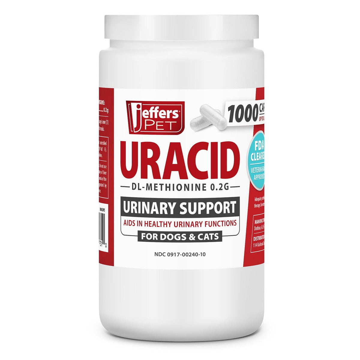 Jeffers Uracid DL-Methionine 0.2 g urinary support capsules – photo 8 of 9