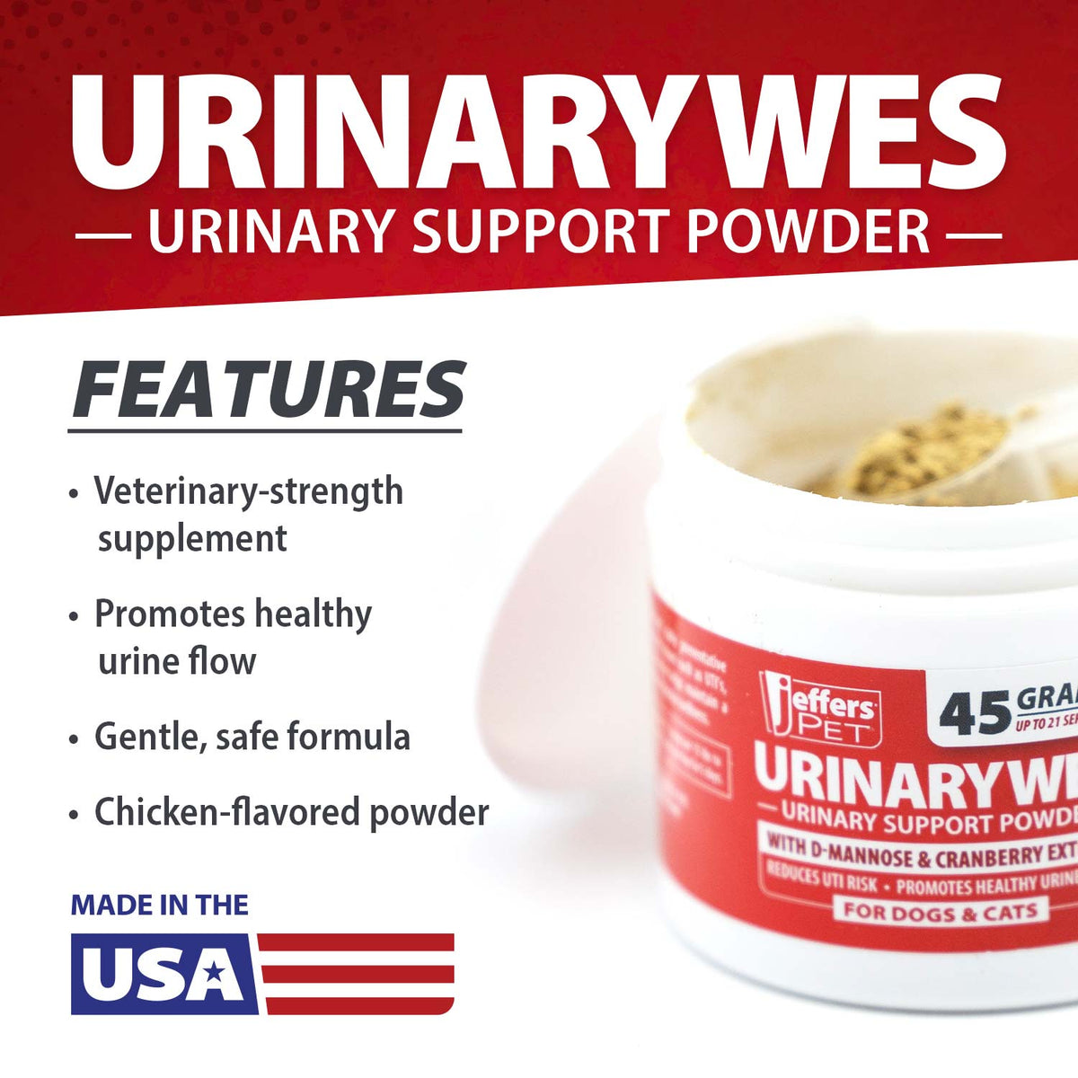 Jeffers UrinaryWes urinary support powder with D-Mannose and cranberry – photo 4 of 12