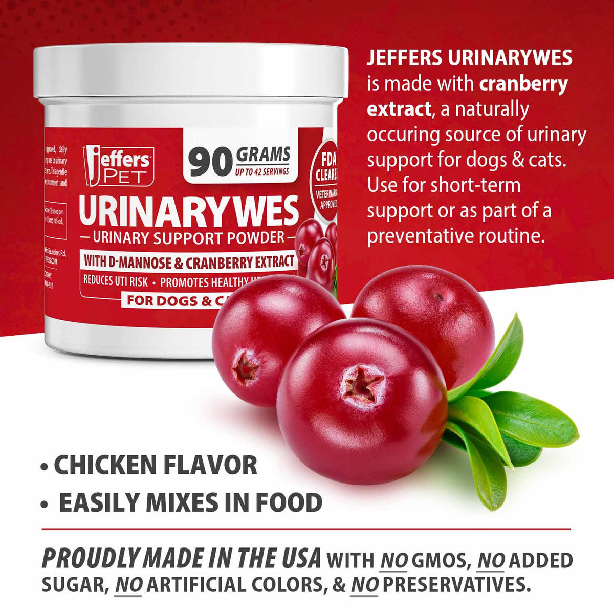 Jeffers UrinaryWes urinary support powder with D-Mannose and cranberry – photo 2 of 12