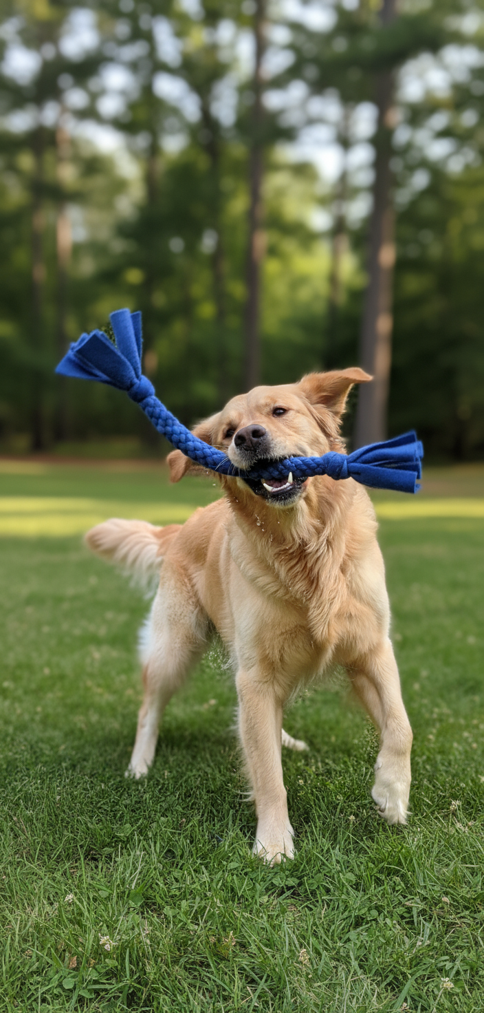 Large Fleece Pull Toy for Dogs – front view