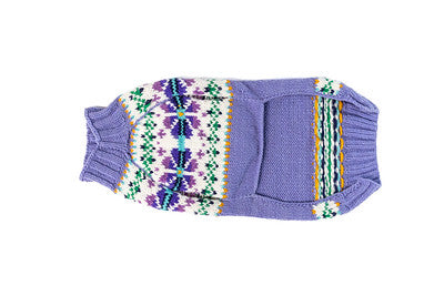 Lavender Flowers Dog Sweater Purple Wool – photo 5 of 6
