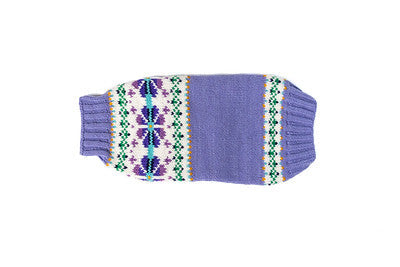 Lavender Flowers Dog Sweater Purple Wool – photo 4 of 6