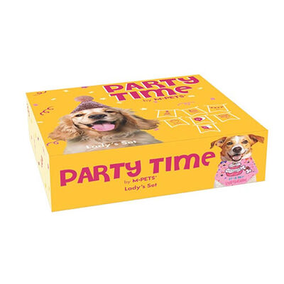 M-Pets Party Time Pink Birthday Set for Female Dogs 20x20x7 cm – front view
