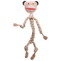 Stuey Sock Monkey Natural Rope Knottie Dog Toy Large 9mm rope diameter