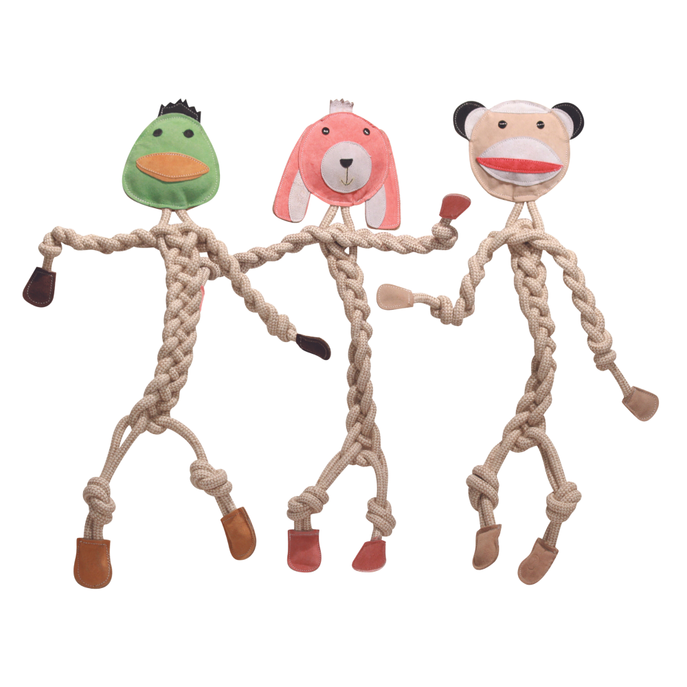 Natural Rope Knottie Dog Toys 3 Pack XL 16mm rope diameter